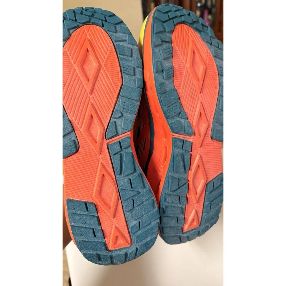 RBX Active Men's Running Shoes US 7 Yellow Orange Teal Athletic Sneakers Mesh